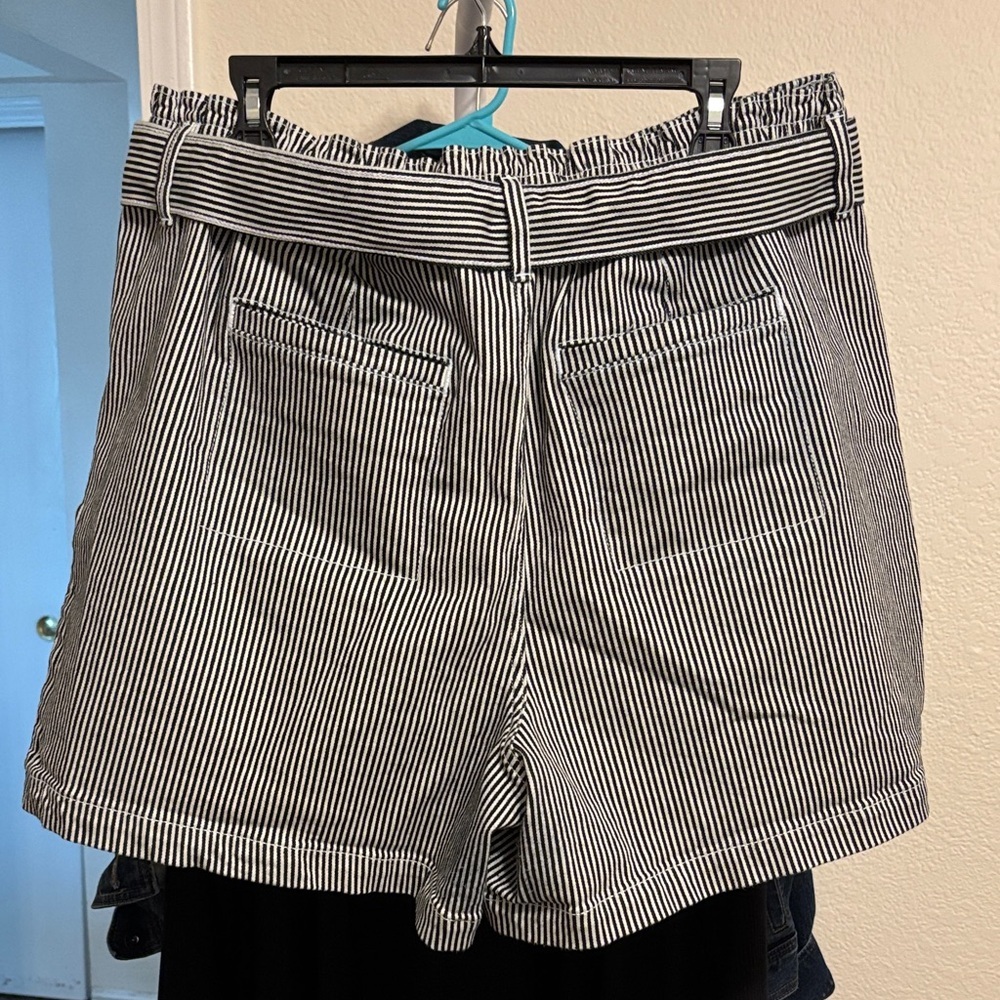 Lane Bryant Black and White Striped Shorts - Picture 5 of 7